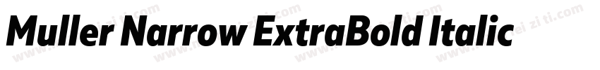 Muller Narrow ExtraBold Italic字体转换